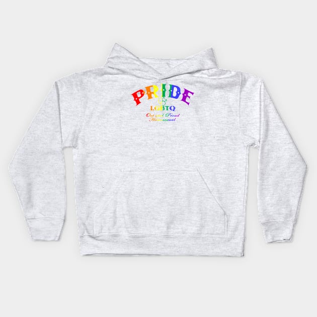 Gay Pride - CBs style - Pride Flag Kids Hoodie by ianscott76